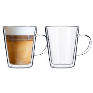 350ml double walled cappuccino mugs