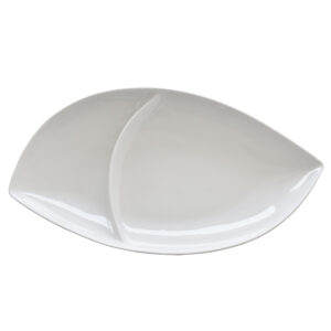 divided leaf-shaped platter