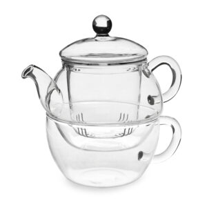 glass tea-for-one set