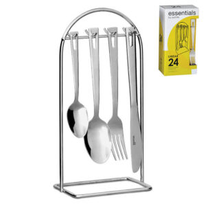 linear 24 piece hanging cutlery set