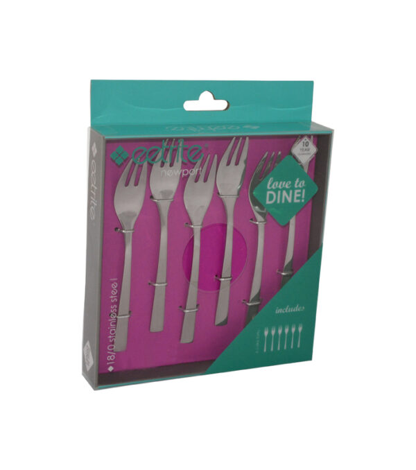 newport 6 piece cake forks set