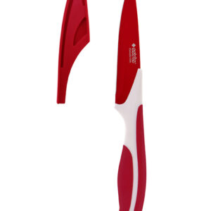 paring knife with cover - red