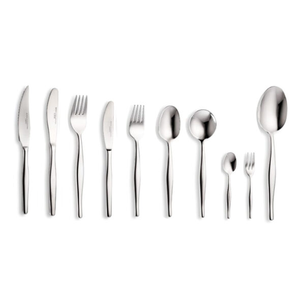 slimline 112 piece cutlery set with steak knives and cake forks
