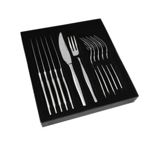 slimline 12 piece steak knife and fork set