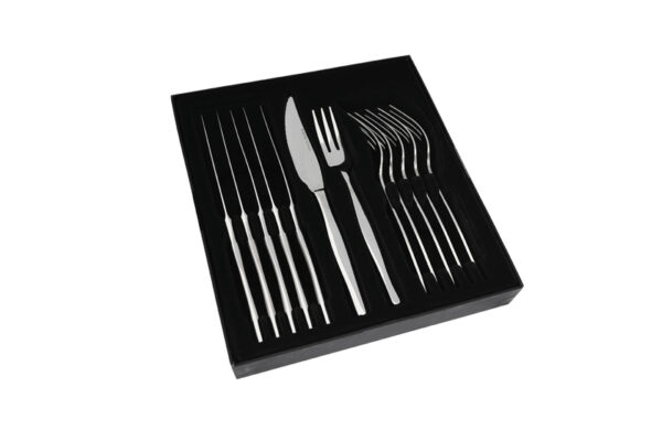 slimline 12 piece steak knife and fork set