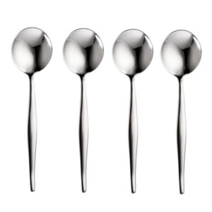 4 slimline soup spoons